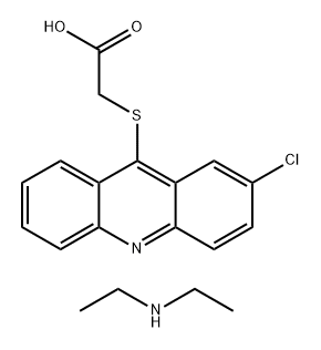 ACETIC ACID, ((2-CHLORO-9-ACRIDINYL)THIO)-, compd. with N-ETHYLETHANAM INE (1:1) Struktur