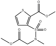 2-Thiophenecarboxylic acid, 3-[[(2-methoxy-2-oxoethyl)methylamino]sulfonyl]-, methyl ester Structure