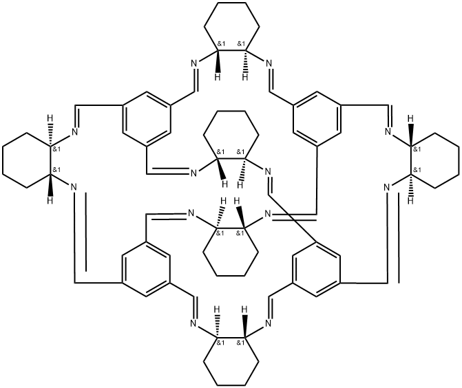 Chiral cyclohexane diamine cycloimine cage Structure
