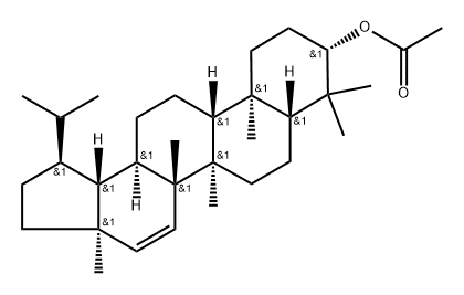 Lup-15-en-3β-ol, acetate (7CI) 结构式