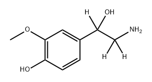 (+/-)-Normetanephrine-α,β,β-[D3] Hydrochloride (CertiMass solution) Struktur