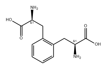 (2S)-2-amino-3-{2-[(2S)-2-amino-2-carboxyethyl]phenyl}propanoicacid Structure