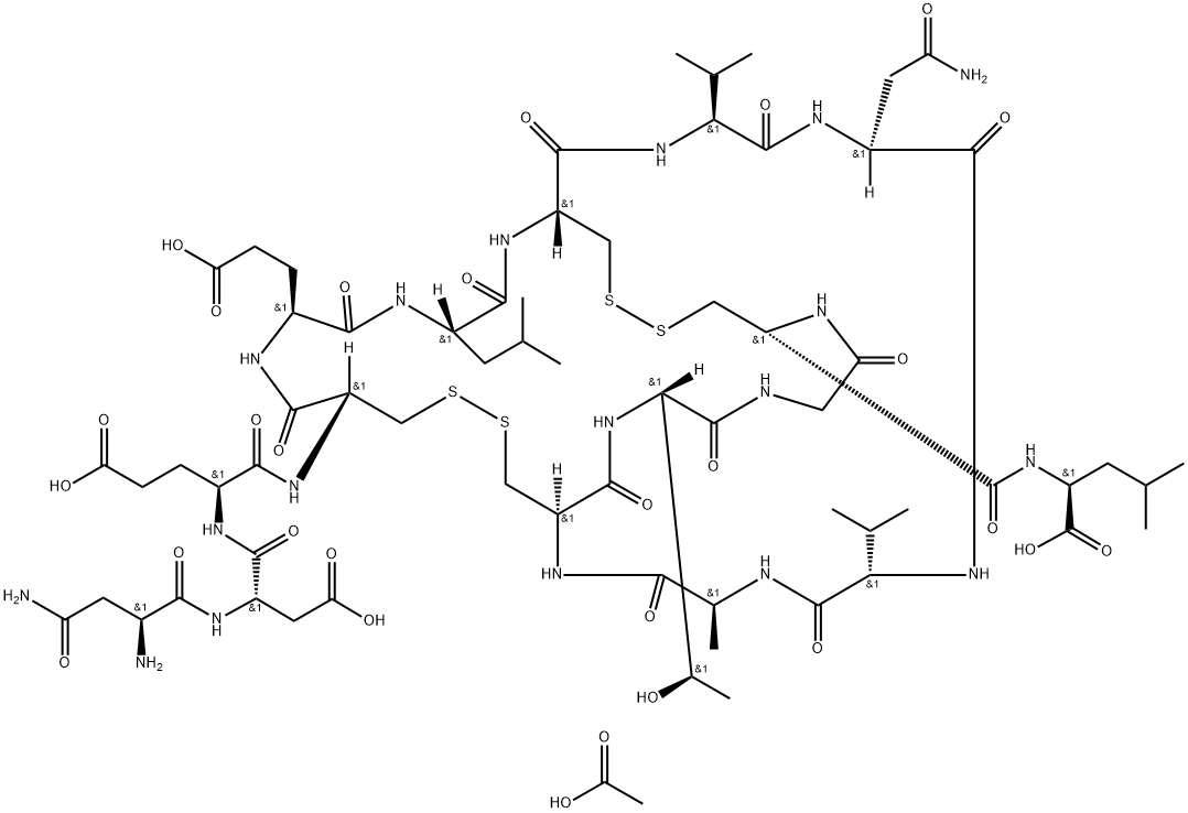 PLECANATIDE ACETATE, 1075732-84-1, 结构式