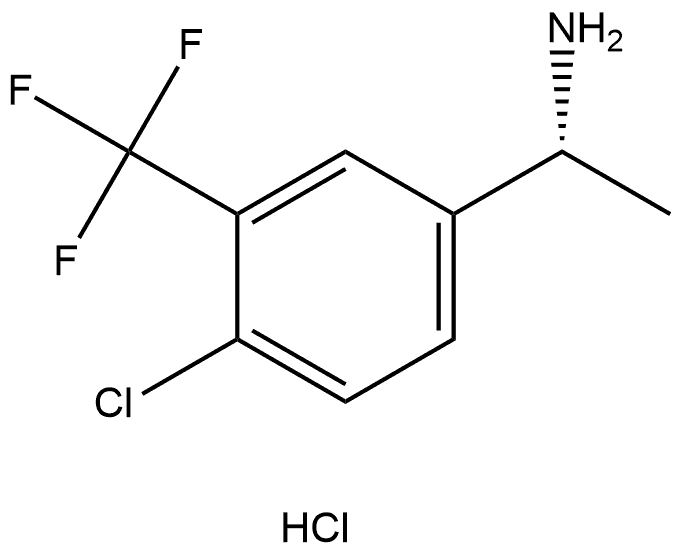 (R)-1-(4-Chloro-3-(trifluoromethyl)phenyl)ethan-1-amine hydrochloride 结构式