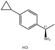 Benzenemethanamine, 4-cyclopropyl-α-methyl-, hydrochloride (1:1), (αR)- Structure