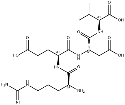 H-Arg-Glu-Asp-Val-OH Structure