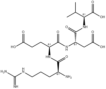 H-Arg-Glu-Asp-Val-OH 结构式