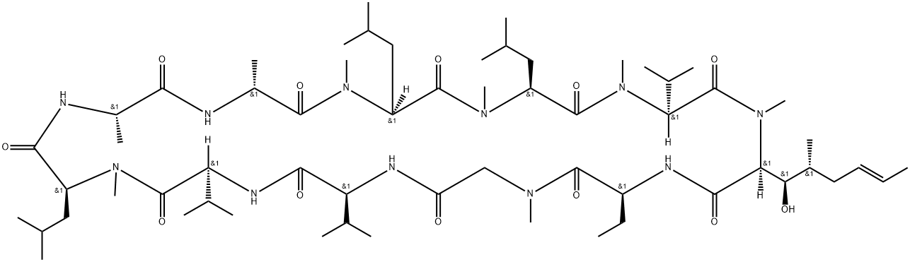 Cyclosporin Q (9CI) Struktur
