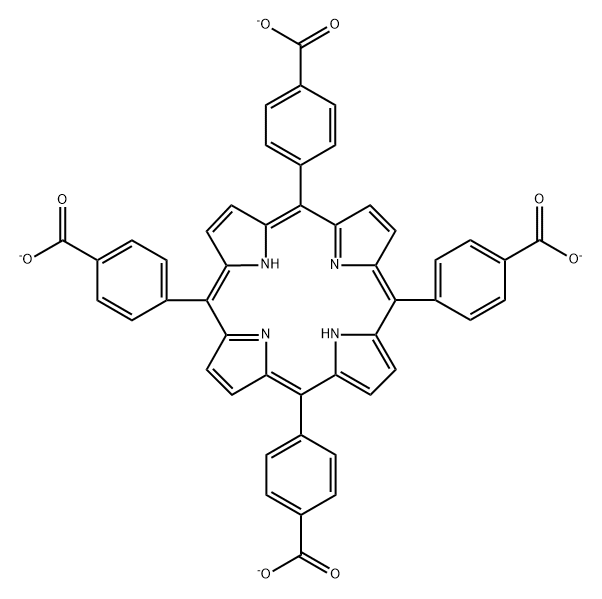 4,4',4'',4'''-(21H,23H-Porphine-5,10,15,20-tetrayl)tetrakisbenzoic acid ion(4-) Structure