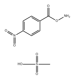 Benzoic acid, 4-nitro-, azanyl ester, methanesulfonate (1:1) Struktur