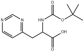 4-PYRIMIDINEPROPANOICACID,Α-[[(1,1-DIMETHYLETHOXY)CARBONYL]AMINO]-(9CI), >97%, 108868-86-6, 结构式