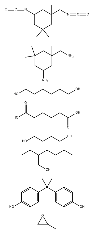 109159-25-3 Hexanedioic acid, polymer with 5-amino-1,3,3-trimethylcyclohexanemethanamine, 1,4-butanediol, 1,6-hexanediol, 5-isocyanato-1-(isocyanatomethyl) -1,3,3-trimethylcyclohexane, 4,4'-(1-methylethylidene)bis[phenol] and methyloxirane, 2-ethyl-1-hexanol-blocked