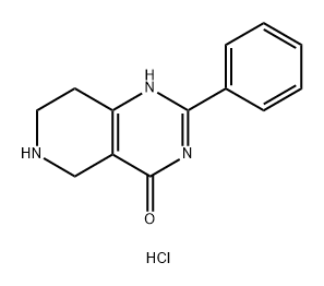 2-苯基-5,6,7,8-四氢吡啶并[4,3-D]嘧啶-4(1H) - 酮二盐酸盐 结构式