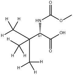 N-(Methoxycarbonyl)-3-(methyl-d3)-L-valine-4,4,4,4'',4'',4''-d6 Struktur