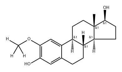 [2H3]-2-甲氧基-17-Β-雌二醇 结构式