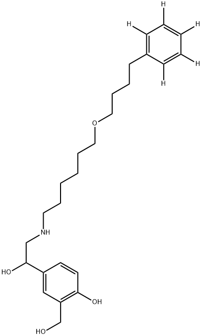 2H5]-沙美特罗昔萘酸盐, 1093433-84-1, 结构式