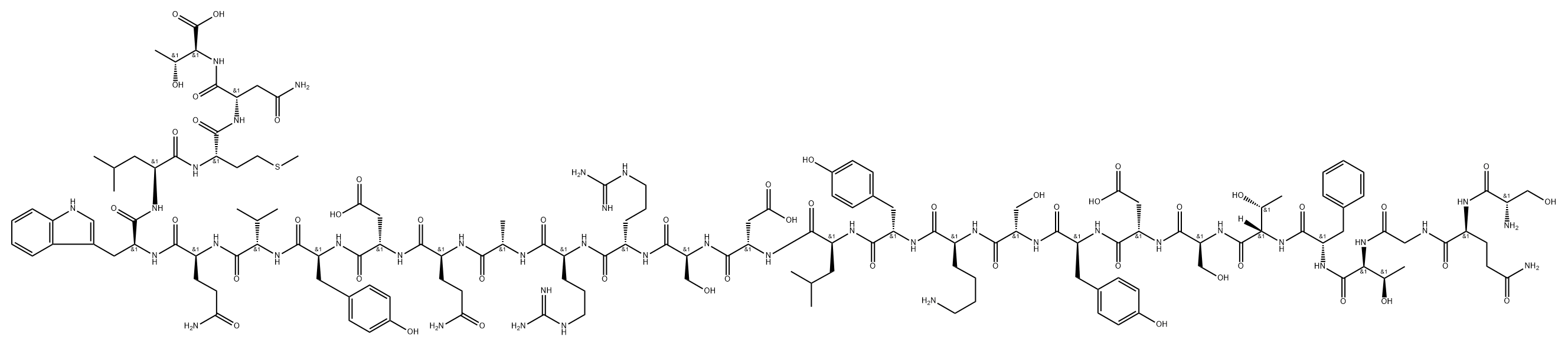 glucagon, des-His(1)-Tyr(22)- 结构式