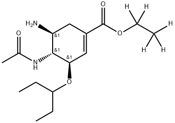 2H5]-盐酸奥司他韦, 1093851-63-8, 结构式