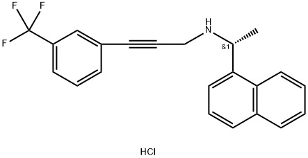 1-Naphthalenemethanamine, α-methyl-N-[3-[3-(trifluoromethyl)phenyl]-2-propyn-1-yl]-, hydrochloride (1:1), (αR)- Structure