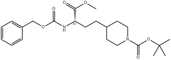 (S)-4-(3-(((苄氧基)羰基)氨基)-4-甲氧基-4-氧丁基)哌啶-1-甲酸叔丁酯, 1094107-81-9, 结构式