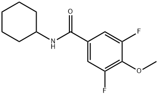 N-cyclohexyl-3,5-difluoro-4-methoxybenzamide Structure