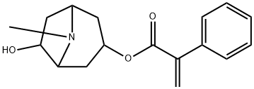 6-hydroxy-8-methyl-8-aza-bicyclo(3.2.1)octan-3-y1 2-phenylacrylate Struktur