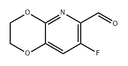 7-Fluoro-2,3-dihydro-[1,4]dioxino[2,3-b]pyridine-6-carbaldehyde Struktur