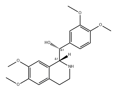 1-Isoquinolinemethanol, α-(3,4-dimethoxyphenyl)-1,2,3,4-tetrahydro-6,7-dimethoxy-, (R*,R*)- (9CI) Struktur