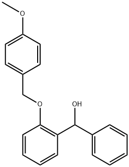 (2-((4-甲氧基苄基)氧基)苯基)(苯基)甲醇,1100805-65-9,结构式
