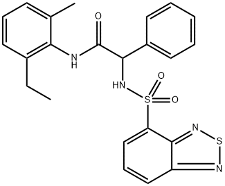 Benzeneacetamide, α-[(2,1,3-benzothiadiazol-4-ylsulfonyl)amino]-N-(2-ethyl-6-methylphenyl)- Structure