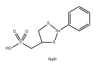 sodium (2-phenyl-1,3,2-dithiarsolan-4-yl)methanesulfonate Structure