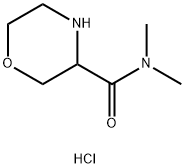 3-Morpholinecarboxamide, N,N-dimethyl-hydrochloride Structure