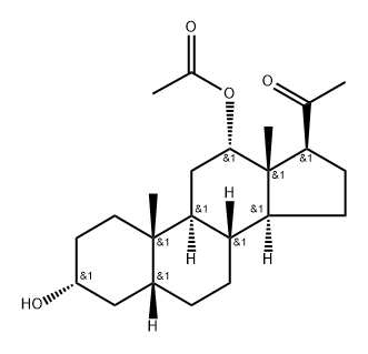 12α-Acetyloxy-3α-hydroxy-5β-pregnan-20-one Structure
