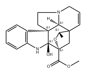 (2β,5α,12β,19α,20S)-6,7-Didehydro-3α,20-epoxy-2-hydroxyaspidospermidine-3-carboxylic acid methyl ester Struktur