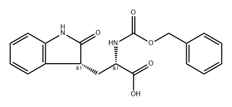 Cbz-(R,S)-2,3-dihydro-2-oxo-Tryptophan Struktur