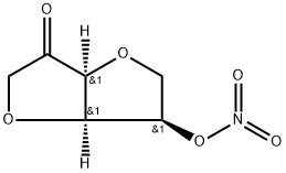 (3aα,6aα)-ヘキサヒドロ-6β-(ニトロオキシ)フロ[3,2-b]フラン-3-オン 化学構造式