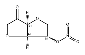 L-Sorbose, 1,4:3,6-dianhydro-, 5-nitrate Struktur