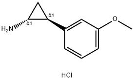 trans-2-(3-methoxyphenyl)cyclopropan-1-amine hydrochloride, 110901-92-3, 结构式