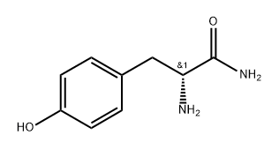 Benzenepropanamide, α-amino-4-hydroxy-, (αR)- Struktur