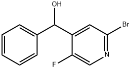 (2-bromo-5-fluoropyridin-4-yl)(phenyl)methanol Struktur