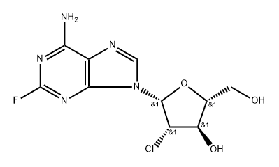9-(2-Chloro-2-deoxy-β-D-arabinofuranosyl)-2-fluoro-9H-purin-6-amine Structure