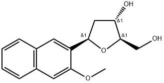 (2R,3S,5R)-2-(羟甲基)-5-(3-甲氧基萘-2-基)四氢呋喃-3-醇,1117893-19-2,结构式