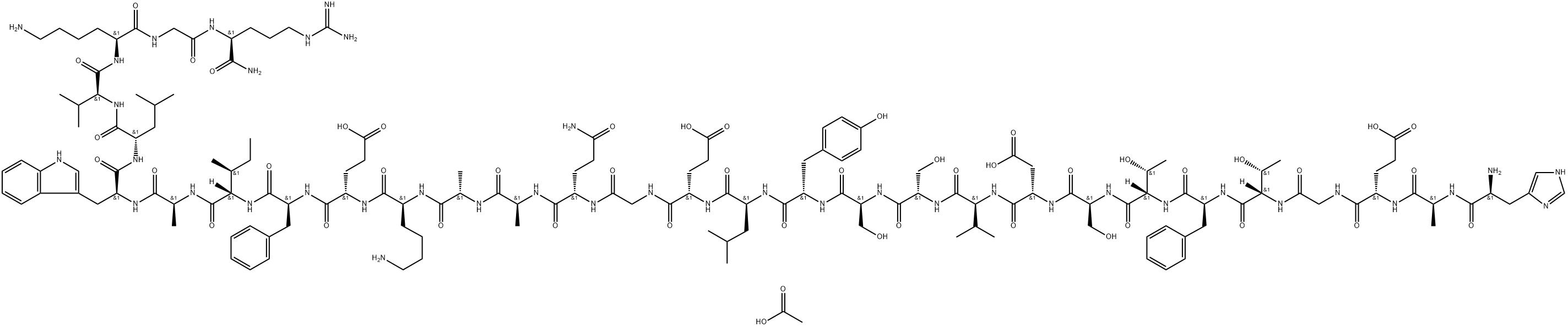 GLP-1(7-36) Acetate 化学構造式