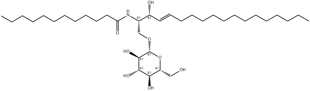 D-glucosyl--1,1' N-lauroyl-D-erythro-sphingosine Structure