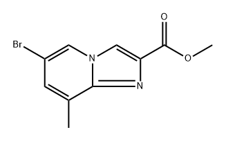 methyl 6-bromo-8-methylimidazo[1,2-a]pyridine-2-carboxylate 化学構造式