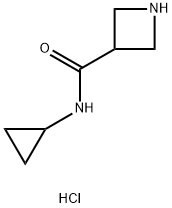 3-Azetidinecarboxamide,N-cyclopropyl-, hydrochloride (1:1) 结构式