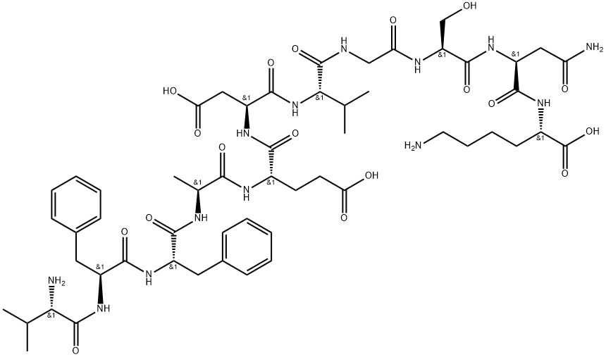 VAL-PHE-PHE-ALA-GLU-ASP-VAL-GLY-SER-ASN-LYS 结构式