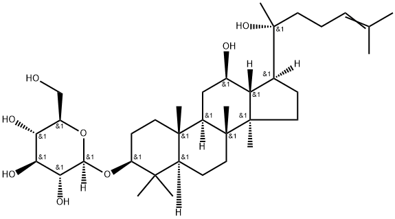 20(R)-人参皂苷 RH2, 112246-15-8, 结构式
