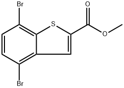 methyl 4,7-dibromobenzo[b]thiophene-2-carboxylate Struktur
