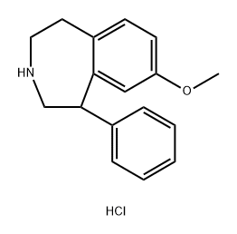 8-methoxy-1-phenyl-2,3,4,5-tetrahydro-1H-3-benza zepine hydrochloride,113080-99-2,结构式